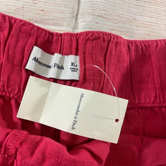 NWT Abercrombie & Fitch Women's Pink Wide Leg Casual Pants - XL R - Picture 12 of 15